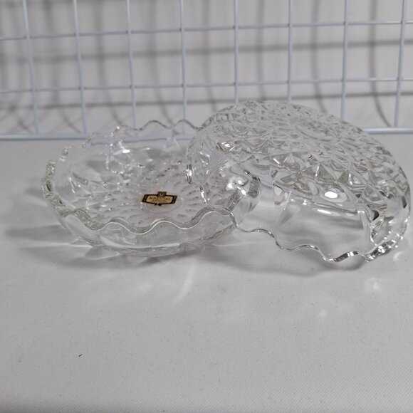 New Kristal Zajecar Vtg 24% Lead Crystal Round Trinket Box W Lid Jewelry Box - Picture 2 of 10